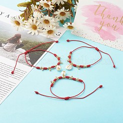 Bracciali in filo di nylon regolabili&nbsp;BJEW-JB06398