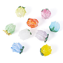 9pcs 9 Farben handgemachte Bunte Malerei-Perlen&nbsp;LAMP-TA0002-64