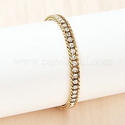 Браслеты из нержавеющей стали 304 с панцирным плетением для женщин&nbsp;BJEW-Z143-21G