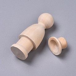 Poupées en bois vierges inachevées&nbsp;DIY-WH0079-86A