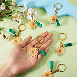 Акриловые брелки с подвеской в виде подсолнуха&nbsp;KEYC-TAC00010