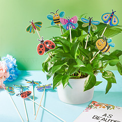 Kits de piquets de jardin décoratifs d'insectes de peinture de diamant de bricolage&nbsp;DIAM-TAC0001-03