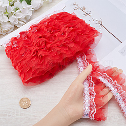 10 m Polyester-Blumenspitzenband mit Pailletten&nbsp;OCOR-GF0003-34A