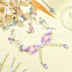 Колье с подвеской в виде листьев&nbsp;NJEW-FZ00007