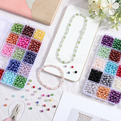 1800 шт.30 цвета акриловые бусины из искусственного жемчуга&nbsp;OACR-SP0001-17