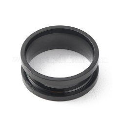 Кольцо для пальца из нержавеющей стали 201 с рифлением&nbsp;RJEW-WH0004-32B-EB