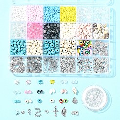 Наборы для самостоятельного изготовления летних браслетов из стекла&nbsp;DIY-FS0007-91