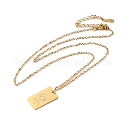 Collane con ciondoli a forma di costellazione in acciaio inossidabile dorato 202&nbsp;LS-NJEW-K380-02G-11