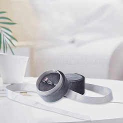 Runde Samt-Verpackungsboxen für Fingerringe&nbsp;CON-SC0001-20