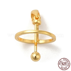 925 серебряная скоба в виде медальона в виде планеты&nbsp;LS-STER-NH0001-55C-G