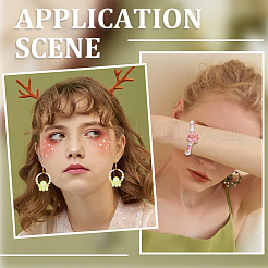 80 шт.прозрачные акриловые бусины&nbsp;TACR-SC0001-39