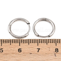Boucles d'oreilles créoles en acier inoxydable 304 avec zircone cubique transparente&nbsp;EJEW-L307-05P