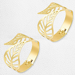 4шт. браслеты-манжеты из листового железа&nbsp;BJEW-SP0001-15G