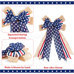 Банты из полиэстера и мешковины&nbsp;DIY-WH0304-570