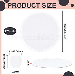 120 pz ventaglio pieghevole in poliestere bianco per sublimazione&nbsp;AJEW-BC0010-86B