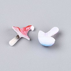 Кабошоны из непрозрачной смолы с грибной тематикой&nbsp;CRES-T025-22