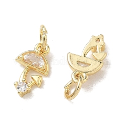 Latón micro pavimenta claro cubic zirconia encantos&nbsp;CU-CBADD0C-02G