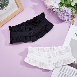 2 faux col en coton bicolore&nbsp;DIY-ME0003-25