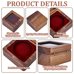 Cajas magnéticas para embalaje de insignias de madera&nbsp;CON-WH20006-017B