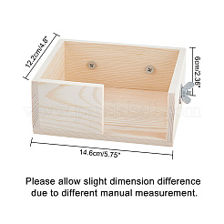 Незаконченная квадратная платформа для хомяка из натурального дерева&nbsp;HJEW-WH0009-01