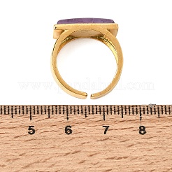 Bracciale aperto in ottone con ametista naturale per donna&nbsp;GG-CBA0B5A-04G-08