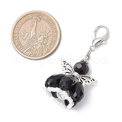 Подвесные украшения из стеклянных бусин и сплава в виде ангела&nbsp;HJEW-MZ00189-04