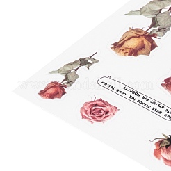 Водостойкие самоклеящиеся наклейки горячего тиснения с цветочным узором&nbsp;DIY-I063-08