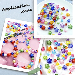 120 шт. Прозрачные акриловые бусины&nbsp;TACR-SP0001-11A