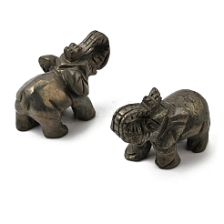Éléphant pyrite naturel affichage décorations&nbsp;G-A145-01B