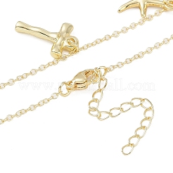 Colliers avec pendentif initial en forme de coquille plaqué or 18 carat&nbsp;IL8059-20
