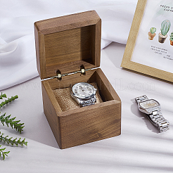 Деревянные подарочные коробки для хранения часов с шарнирами&nbsp;CON-WH0089-117