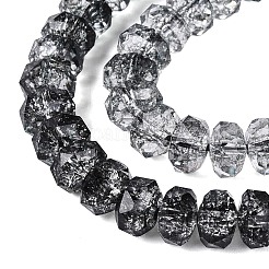 Fili di perline di vetro trasparenti screpolate&nbsp;GLAA-N068-03A-01