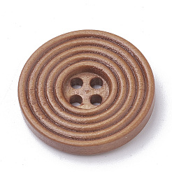 Boutons en bois avec 4 trou&nbsp;X-WOOD-S040-36
