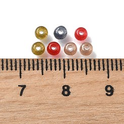 Стеклянные бусины с имитацией нефрита&nbsp;GLAA-P073-01A