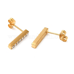 Серьги-гвоздики из нержавеющей стали 304 с вакуумным покрытием PVD&nbsp;EJEW-C099-08G