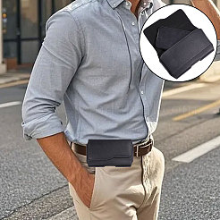 Bolsas rectangulares de piel de vaca para cinturón de teléfono móvil&nbsp;AJEW-WH0596-952