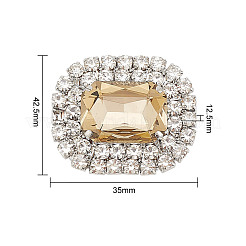 Украшения для обуви из сплава со стразами&nbsp;FIND-WH0126-417C