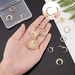 12 aro de latón de 2 estilos con 2 aros de cierre tipo botón.&nbsp;KK-PH0002-84