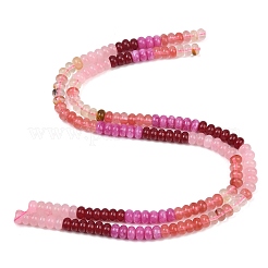 Colliers de perles en verre de quartz cerise et en jade blanc naturel&nbsp;G-NH0006-A16-01