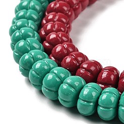 Brins de perles synthétiques teintes en corail&nbsp;CORA-P008-07A