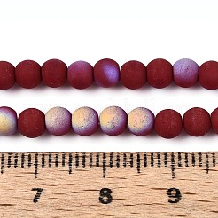 Нити из матовых непрозрачных стеклянных бусин&nbsp;GLAA-T032-P4mm-MBB23