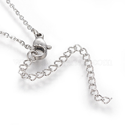 Colliers pendentif initiale en laiton&nbsp;NJEW-I230-24P-X