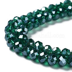 Стеклянные бусины с гальваническим покрытием &nbsp;EGLA-A034-T6mm-C03