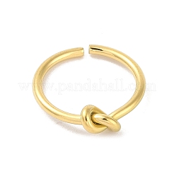 Простое завязанное кольцо-манжета из нержавеющей стали 304 для женщин и мужчин&nbsp;RJEW-Z038-05G