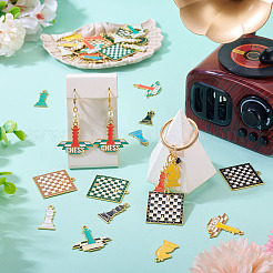 36pcs 18 styles de pendentifs en émail en alliage&nbsp;ENAM-TA0003-78