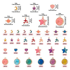 48шт 24 стиля подвески из сплава с эмалью&nbsp;ENAM-TA0003-16