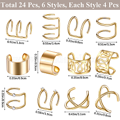 6 шт. 6 стиля аксессуаров для волос из сплава со стразами&nbsp;EJEW-WH20005-003G