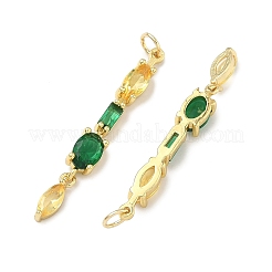 Pendentifs avec zircon cubiques à micro-pavés en laiton&nbsp;KK-H259-12C-G02
