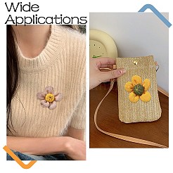 10 шт. 5-х цветные хлопковые булавки с изображением подсолнуха&nbsp;JEWB-CJ0001-71