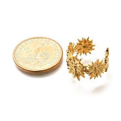 Кольцо-манжета из нержавеющей стали Flower 201 для женщин&nbsp;LS-RJEW-A053-02C-G